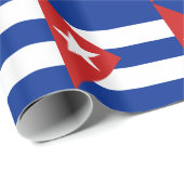 Papier Cadeau Drapeau Cuba (Coin rond)