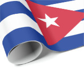 Papier Cadeau Drapeau Cuba (Coin rond)