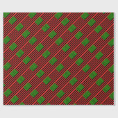 Papier Cadeau Drapeau d'Afro-américain - noir et vert rouges (Plat)