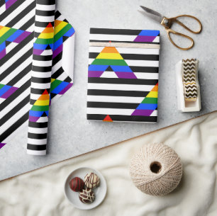 Papier Cadeau Drapeau d'allié straight de SlipperyJoe, arc-en-ci