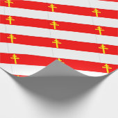 Papier Cadeau Drapeau d'Alsace-Lorraine (Coin)