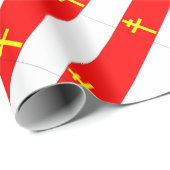 Papier Cadeau Drapeau d'Alsace-Lorraine (Coin rond)