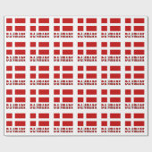 Papier Cadeau Drapeau Danmark et danois (Plat)