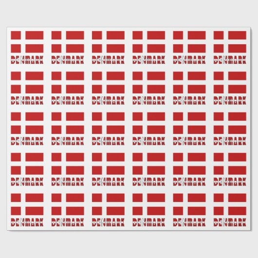 Papier Cadeau Drapeau danois (Plat)