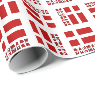 Papier Cadeau Drapeau danois Danemark Dannebrog
