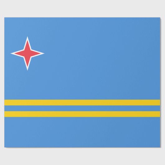 Papier Cadeau Drapeau d'Aruba (Plat)