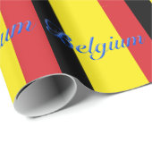 Papier Cadeau Drapeau de Belgique (Coin rond)