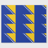 Papier Cadeau Drapeau de Bosnie-Herzégovine (Plat)
