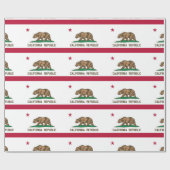 Papier Cadeau Drapeau de Californie (Plat)