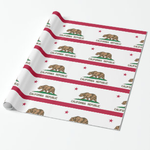 Papier Cadeau Drapeau de Californie