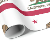 Papier Cadeau Drapeau de Californie (Coin rond)