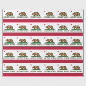 Papier Cadeau Drapeau de Californie cadeaux de Californie Amériq (Plat)