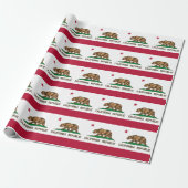 Papier Cadeau Drapeau de Californie cadeaux de Californie Amériq (Déroulé)