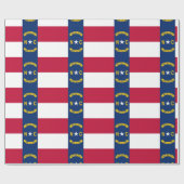 Papier Cadeau Drapeau de Caroline du Nord (Plat)