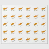 Papier Cadeau Drapeau de Chypre (Plat)