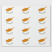 Papier Cadeau Drapeau de Chypre (Plat)