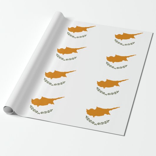Papier Cadeau Drapeau de Chypre (Déroulé)