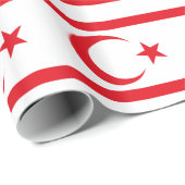 Papier Cadeau Drapeau de Chypre du Nord (Coin rond)