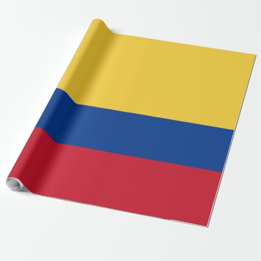 Papier Cadeau Drapeau de Colombie (Déroulé)