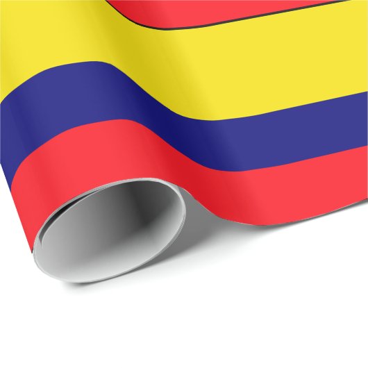 Papier Cadeau Drapeau de Colombie (Coin rond)