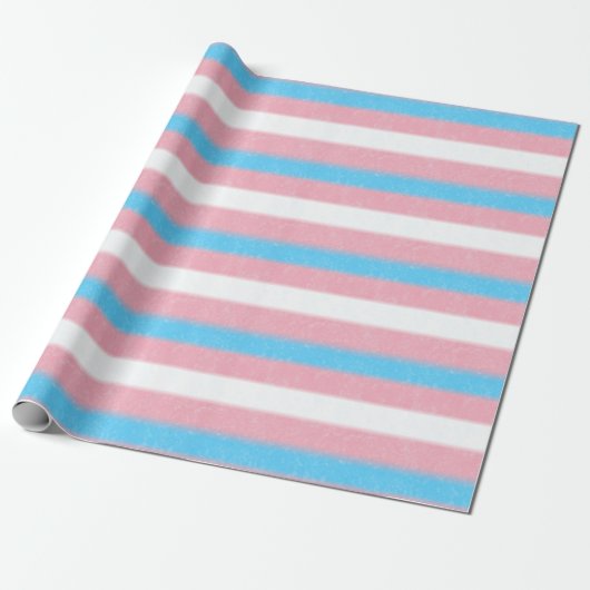 Papier Cadeau Drapeau de couleur texturé Transgenre Fierté (Déroulé)