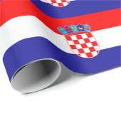 Papier Cadeau Drapeau de Croatie (Coin rond)