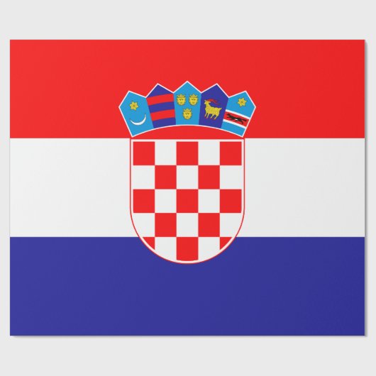 Papier Cadeau Drapeau de Croatie (Plat)