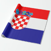 Papier Cadeau Drapeau de Croatie (Déroulé)