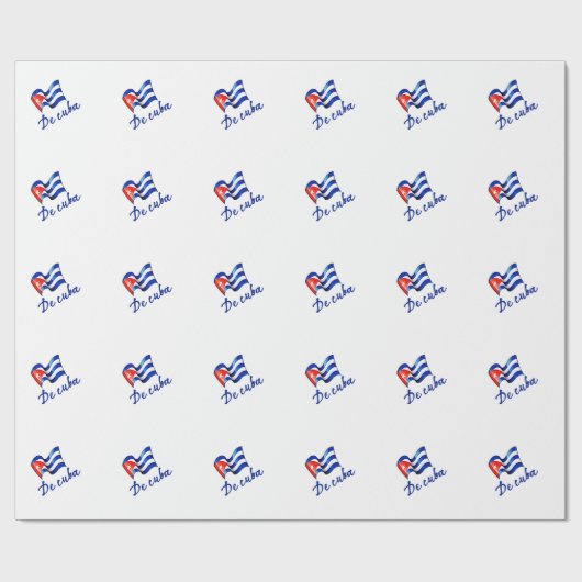 Papier Cadeau Drapeau de Cuba 🇨 🇺 (Plat)
