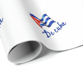 Papier Cadeau Drapeau de Cuba 🇨 🇺 (Coin rond)