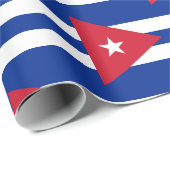 Papier Cadeau Drapeau de Cuba (Coin rond)