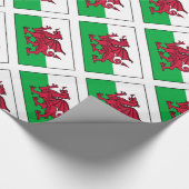 Papier Cadeau Drapeau de dragon du Pays de Galles Gallois (Coin)