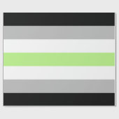 Papier Cadeau Drapeau de fierté agender (Plat)