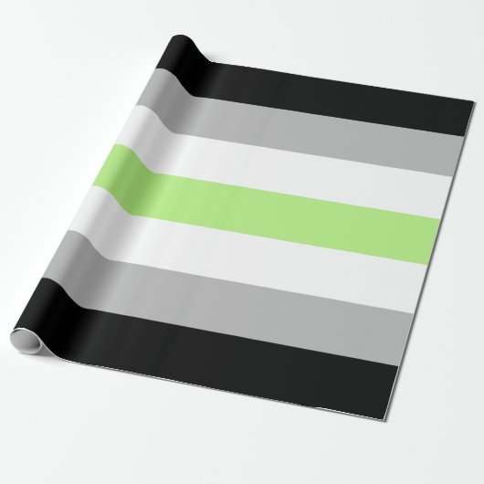 Papier Cadeau Drapeau de fierté agender (Déroulé)