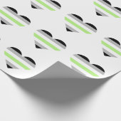 Papier Cadeau Drapeau de fierté agender cœur (Coin)