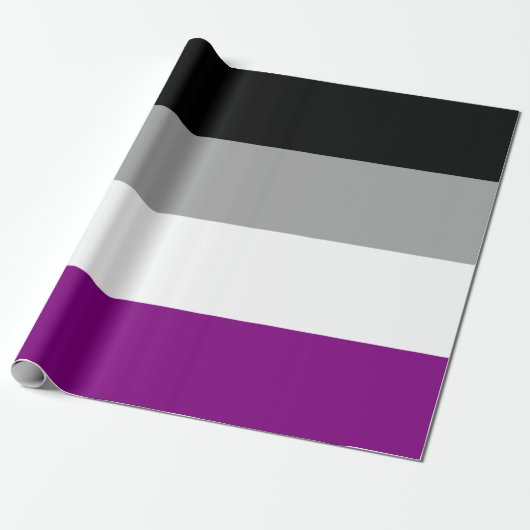 Papier Cadeau Drapeau de fierté asexué (Déroulé)