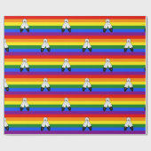 Papier Cadeau Drapeau de fierté bispirituel de SlipperyJoe's sym (Plat)