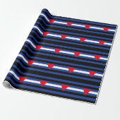 Papier Cadeau Drapeau de fierté cuir queer (Déroulé)