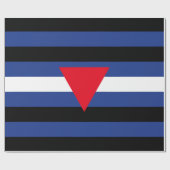 Papier Cadeau Drapeau de fierté cuir queer (Plat)