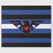 Papier Cadeau Drapeau de fierté d'aigle en cuir (Plat)