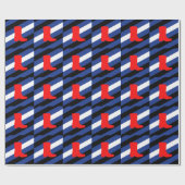 Papier Cadeau Drapeau de fierté de bottes (Plat)