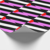 Papier Cadeau Drapeau de fierté de fille de cuir (Coin)