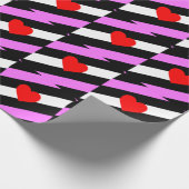 Papier Cadeau Drapeau de fierté de fille de cuir (Coin)