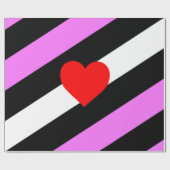 Papier Cadeau Drapeau de fierté de fille de cuir (Plat)