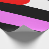 Papier Cadeau Drapeau de fierté de fille de cuir (Coin)