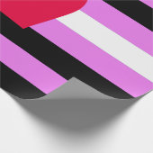 Papier Cadeau Drapeau de fierté de fille de cuir (Coin)