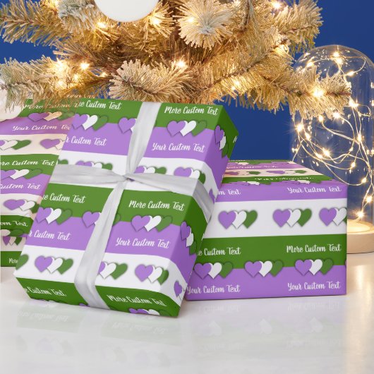 Papier Cadeau Drapeau de fierté de Genderqueer avec papier d'emb (Vacances)