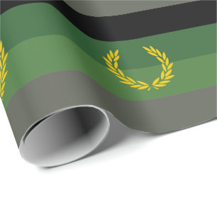 Papier Cadeau Drapeau de fierté de l'uniforme militaire