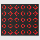 Papier Cadeau Drapeau de fierté de niche (Noir) (Plat)