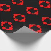 Papier Cadeau Drapeau de fierté de niche (Noir) (Coin)